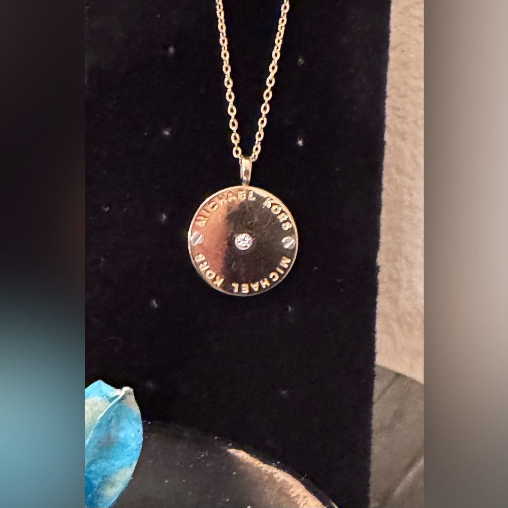 Michael Kors Gold Disc Necklace - Picture 7 of 12